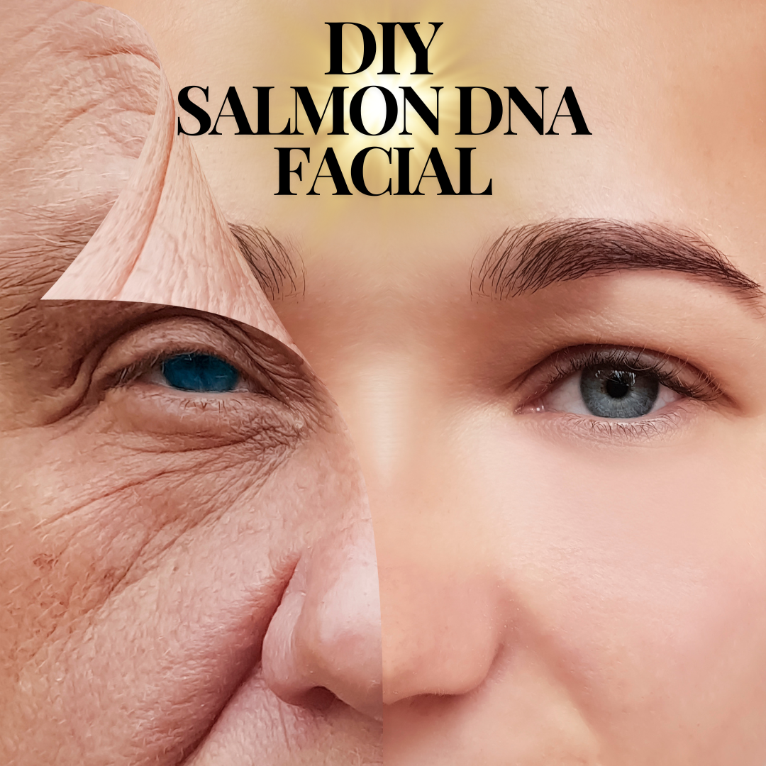 Salmon DNA PDRN skin booster facial at home with gentle microneedling