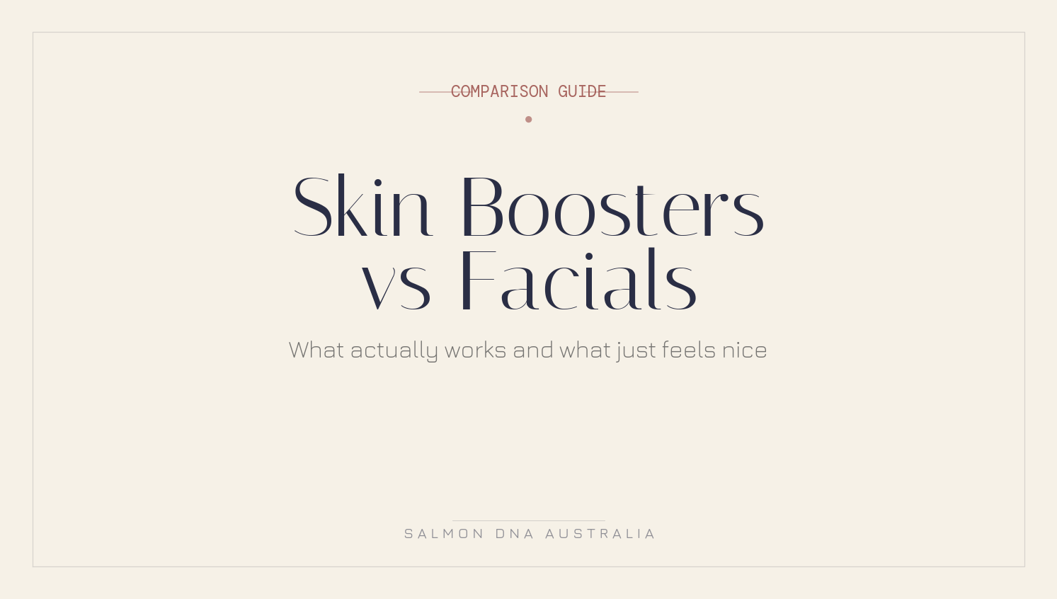 PDRN skin booster compared to traditional facial showing deeper cumulative results versus surface treatment