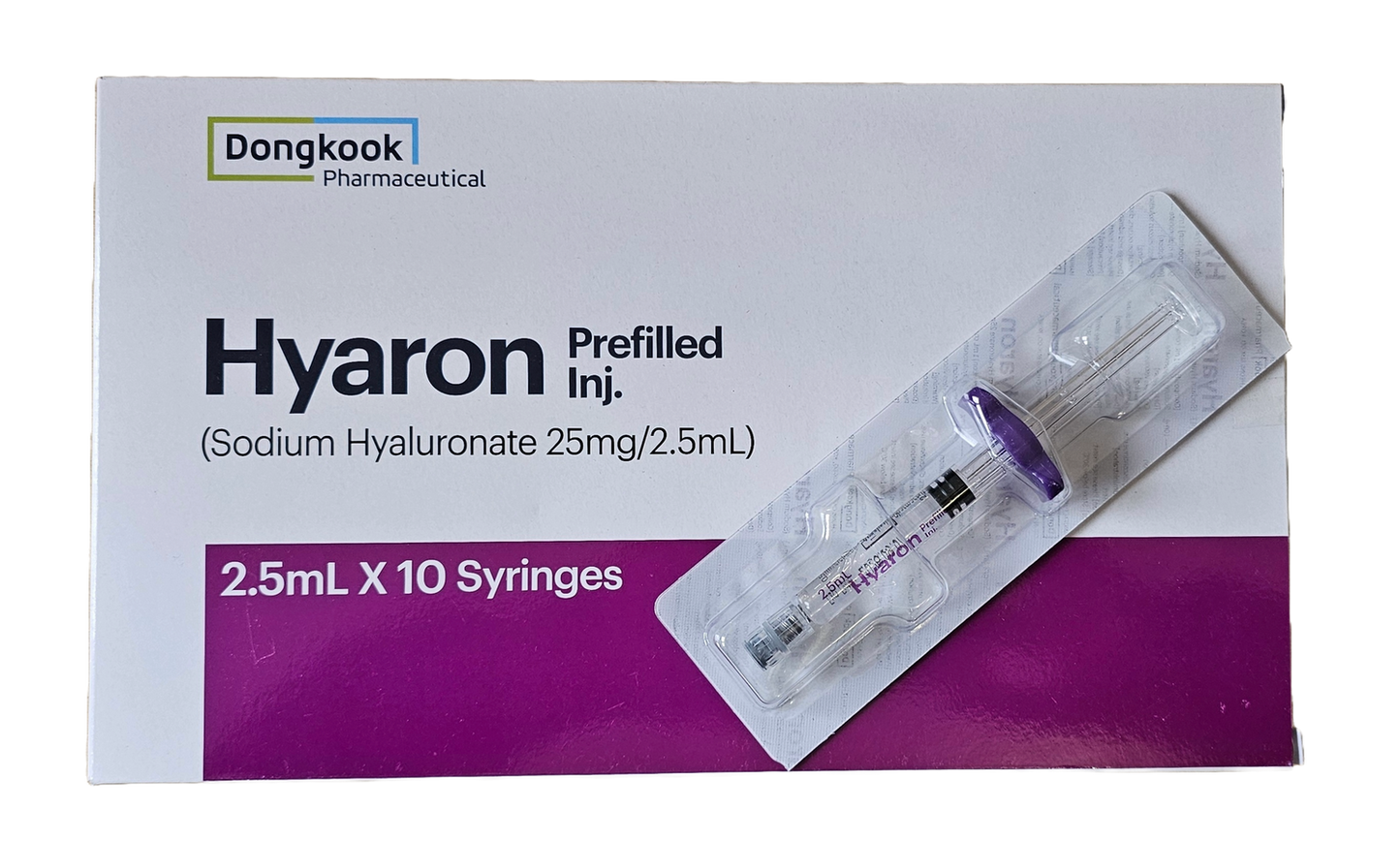 Hyaron Skin Booster 10 x 2.5ml syringes with sodium hyaluronate for radiant skin