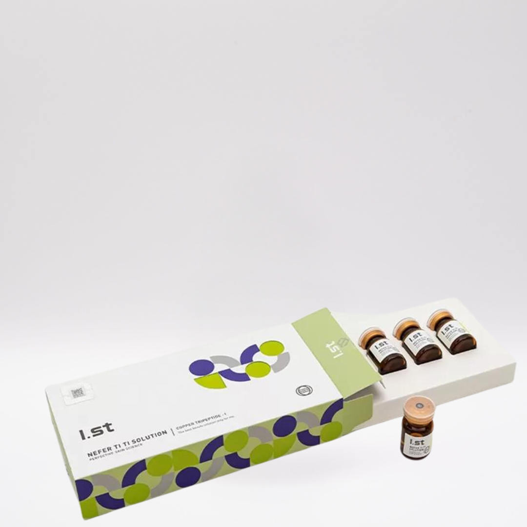1.st NEFER TI TI Skinbooster Solution premium anti-aging and hydrating skincare vials for pigmentation and skin tone improvement.