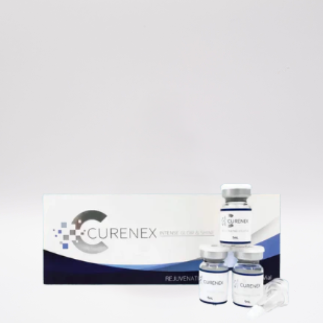 Curenex Salmon DNA PDRN Skin Booster vials and packaging for microneedling treatments.