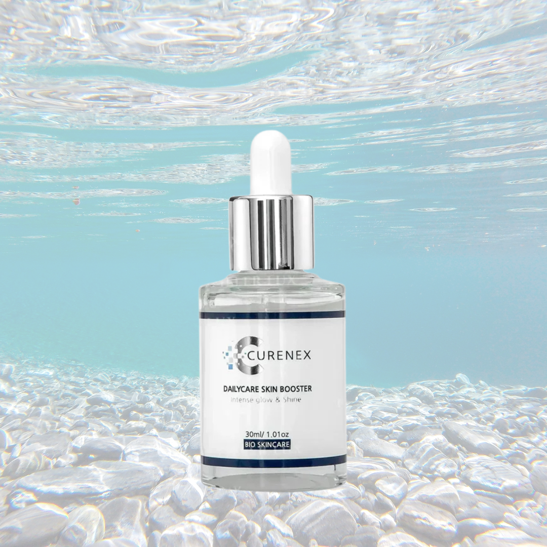 Curenex Salmon DNA Daily Skincare Bundle featuring moisturiser, serum, and sunscreen.