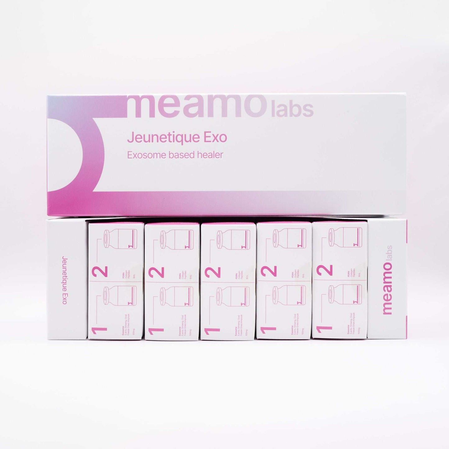 Jeunetique EXOsomes PDRN 3% microneedling serum box with five treatments for skin renewal and collagen regeneration