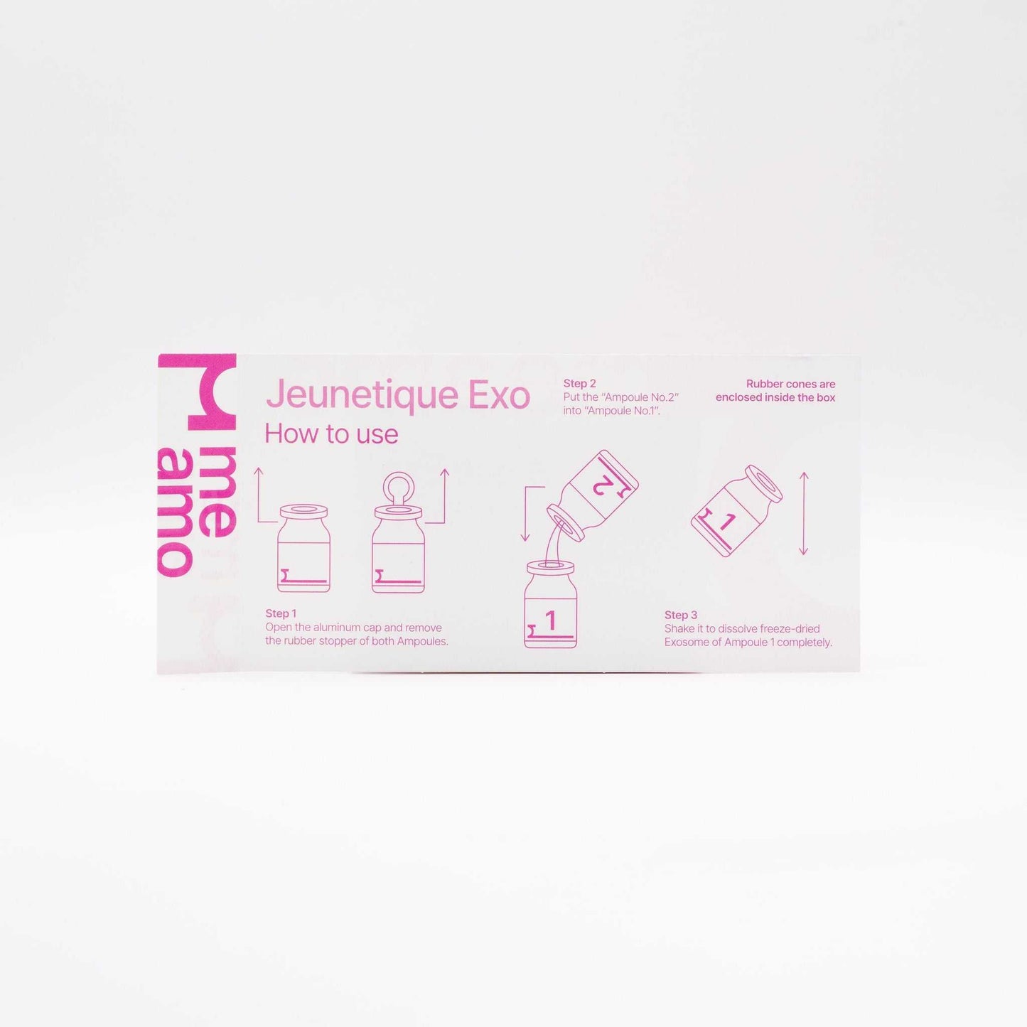 Jeunetique EXOsomes PDRN 3% microneedling treatment box with step-by-step usage instructions and premium skin renewal serum components.