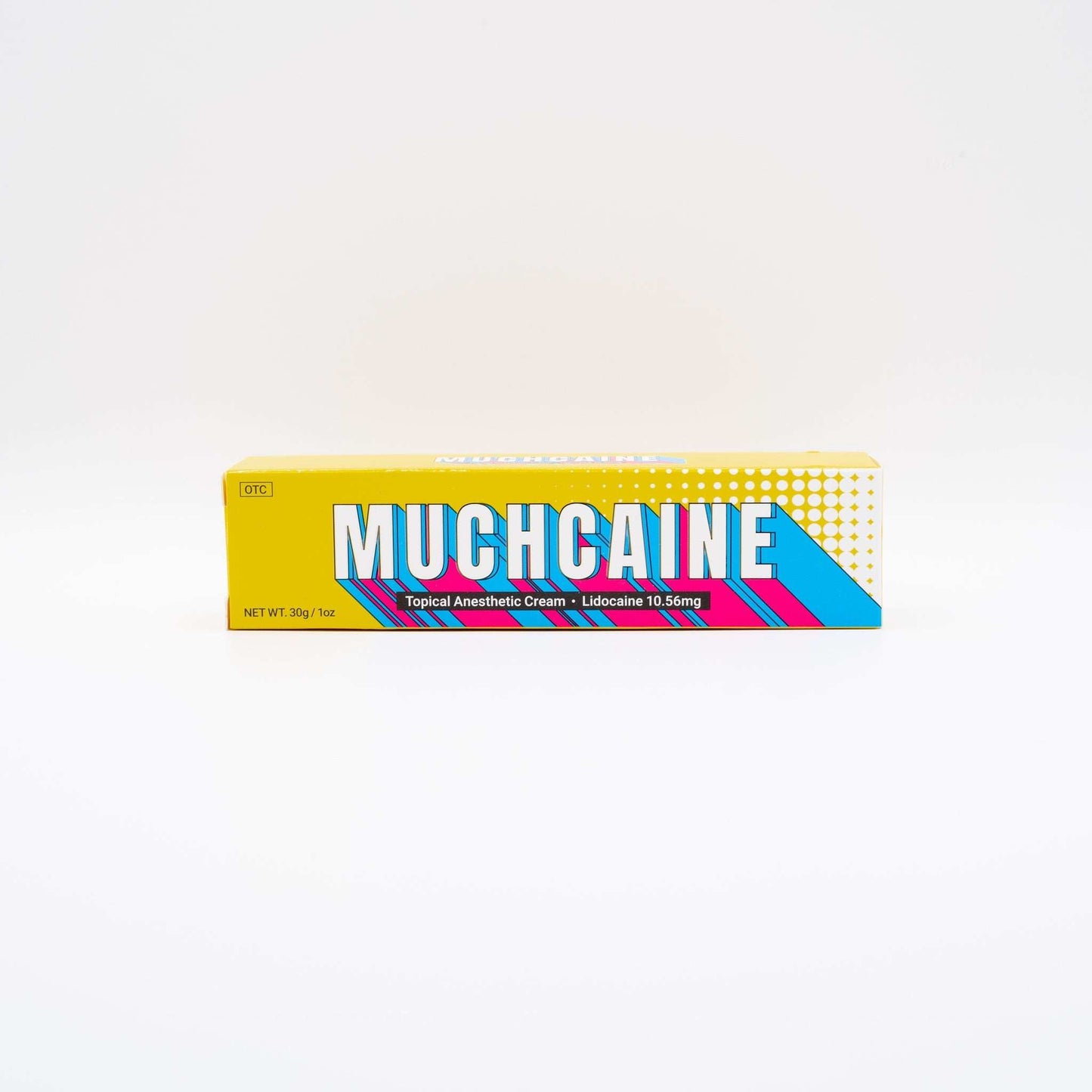 Tube of Muchcaine topical anesthetic cream, 30g, for Salmon DNA Microneedle Bundle skincare use