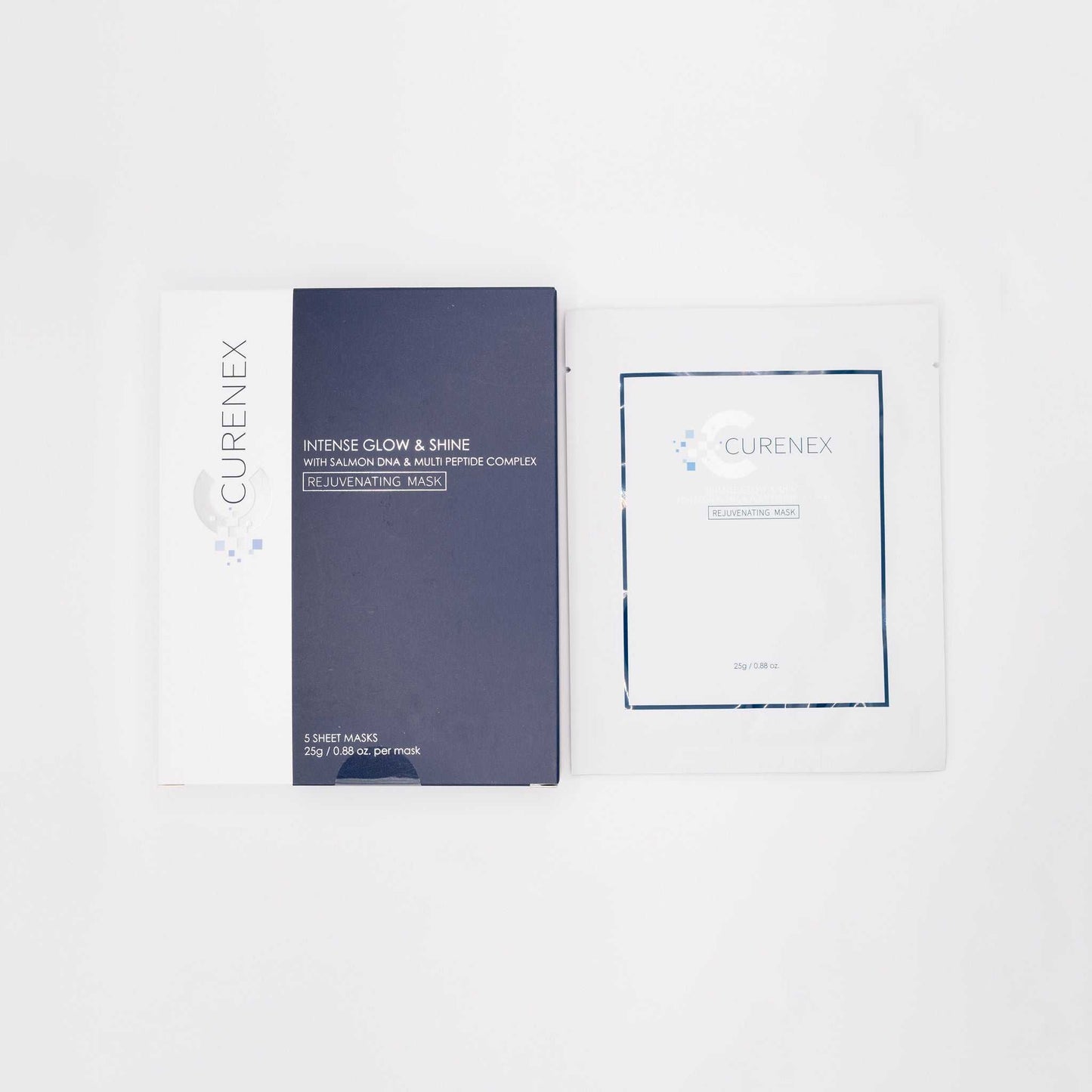 Curenex Salmon DNA Masks rejuvenating face masks with salmon DNA and peptide complex, pack of 5 sheets for intense glow and hydration