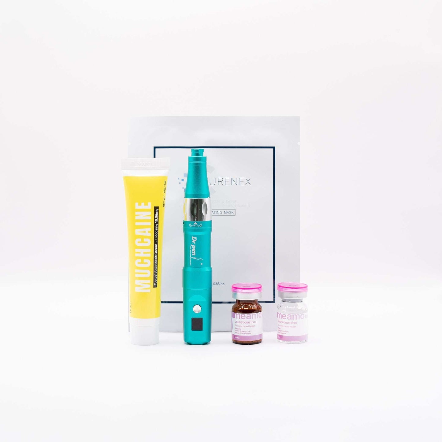 Salmon DNA Microneedle Bundle with Dr Pen A6S, skin booster, numbing cream, and masks for skincare treatment at home