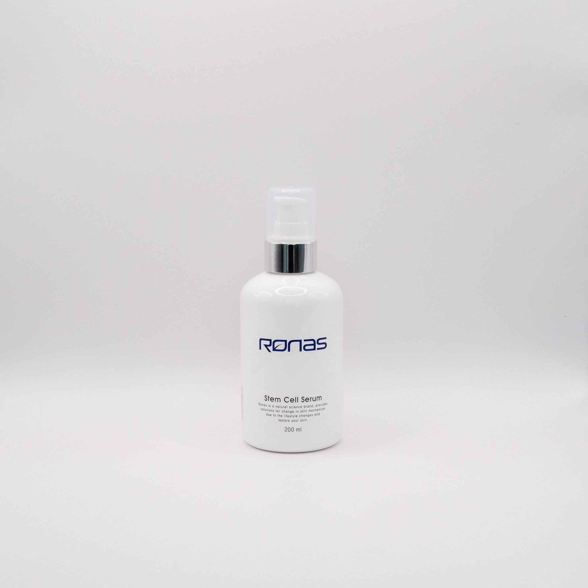 Ronas Stem Cell Skincare set bottle of serum for anti-aging and skin rejuvenation