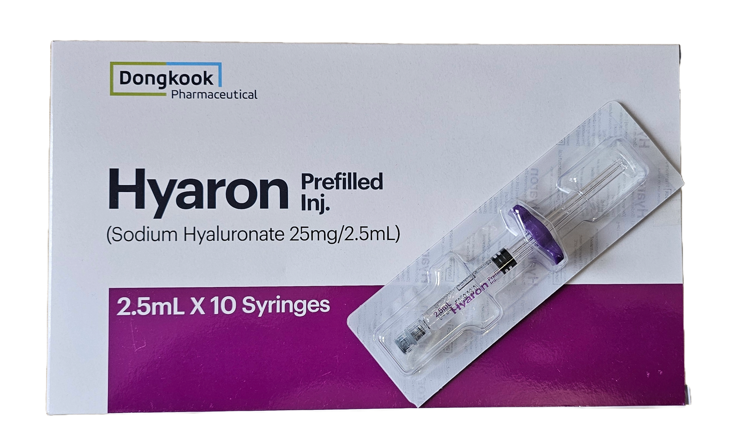 Hyaron Skin Booster 10 x 2.5ml syringes with sodium hyaluronate for radiant skin