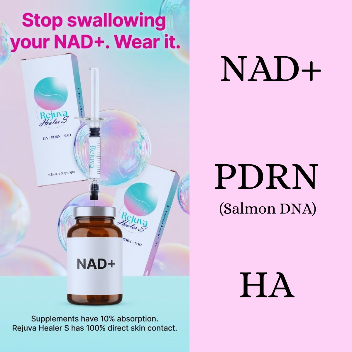 Biocellular Renewal System NAD+ Skin Booster with Digital Micro-Induction Kit for advanced skin regeneration and hydration