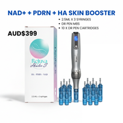 Biotech Skin Regeneration bundle with NAD+ booster and Dr. Pen M8S microneedling device with cartridges