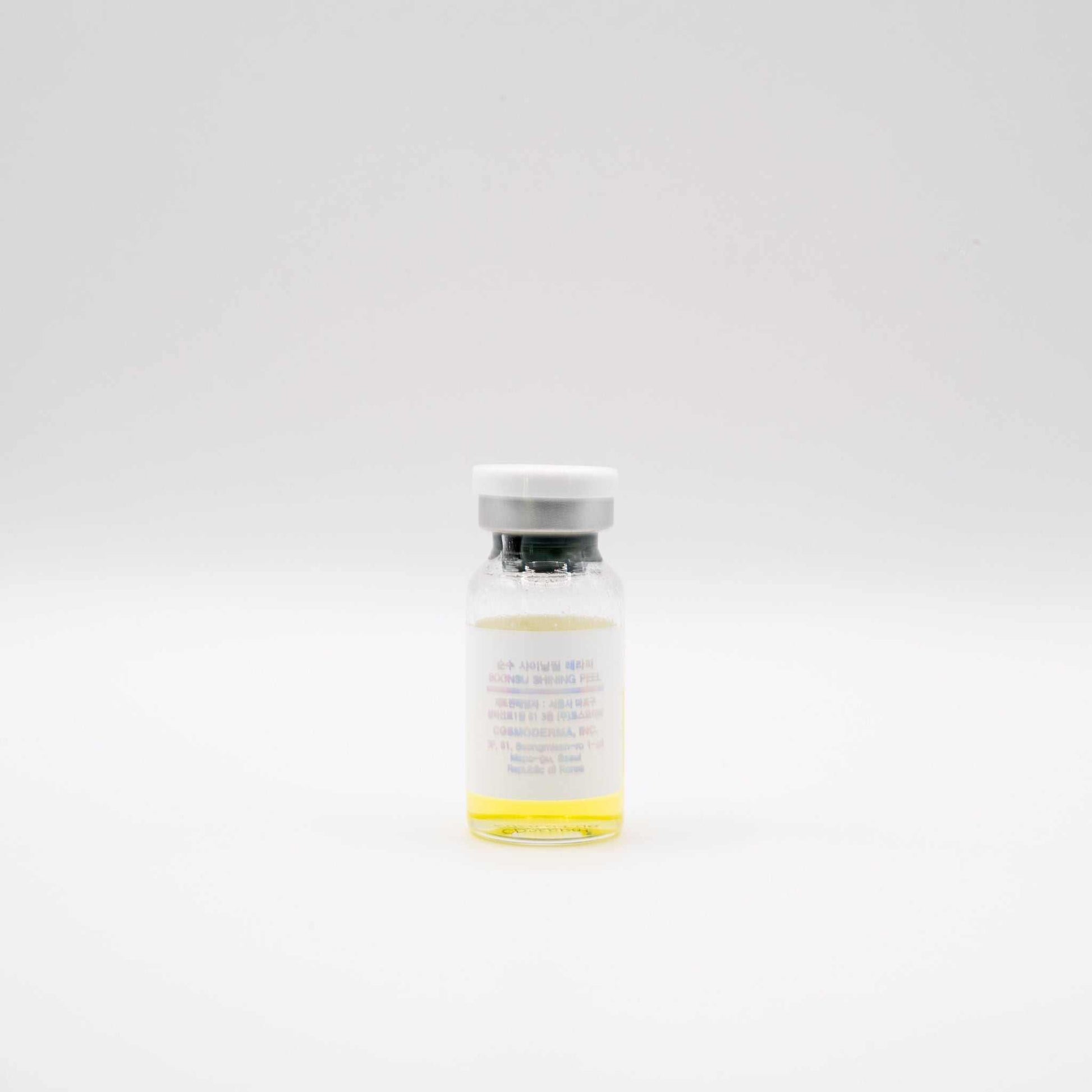 Soonsu Shining Peel vial with dual-phase retinol and TCA formula for skin renewal and brightening