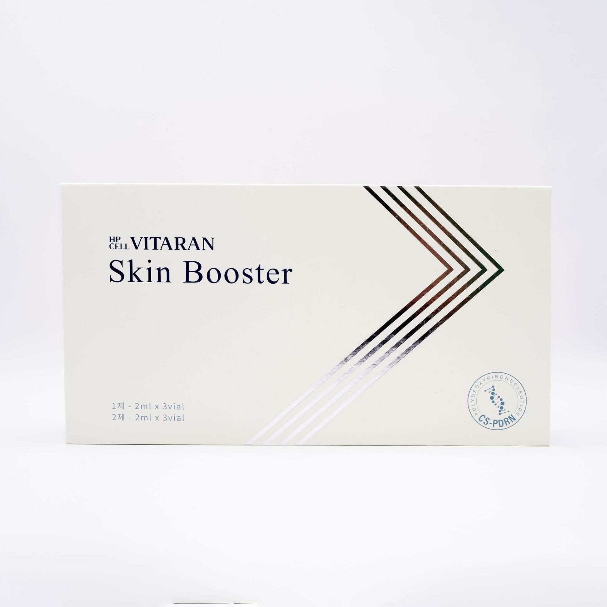HP Cell VITARAN Salmon DNA Skinbooster box with sleek white design and product name on front