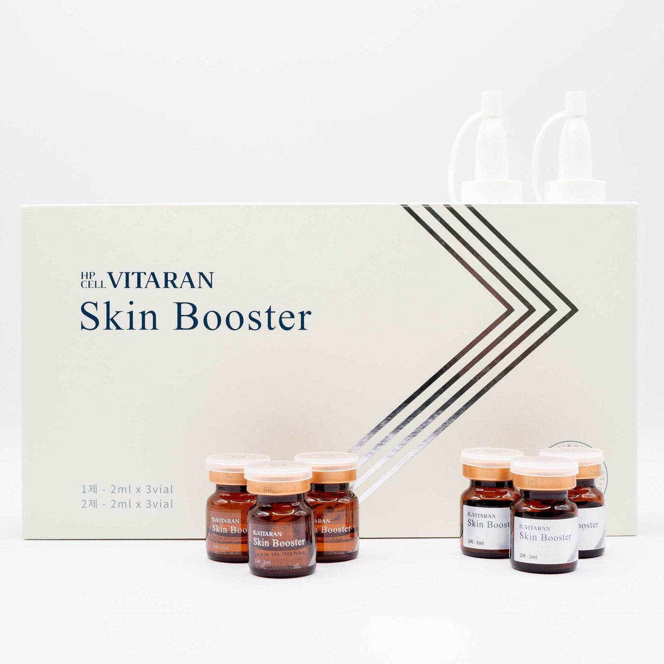 HP Cell VITARAN Salmon DNA Skin Booster with six 2ml vials and a white box for microneedling skin rejuvenation