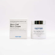 Ronas Stem Cell Rich Cream 100ml jar and box packaging for anti-aging skincare with stem cell technology.