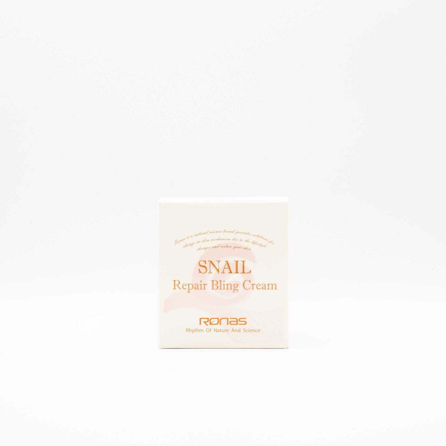 Rona’s Snail Repair Bling Cream box with 30% snail mucin for skin hydration and repair