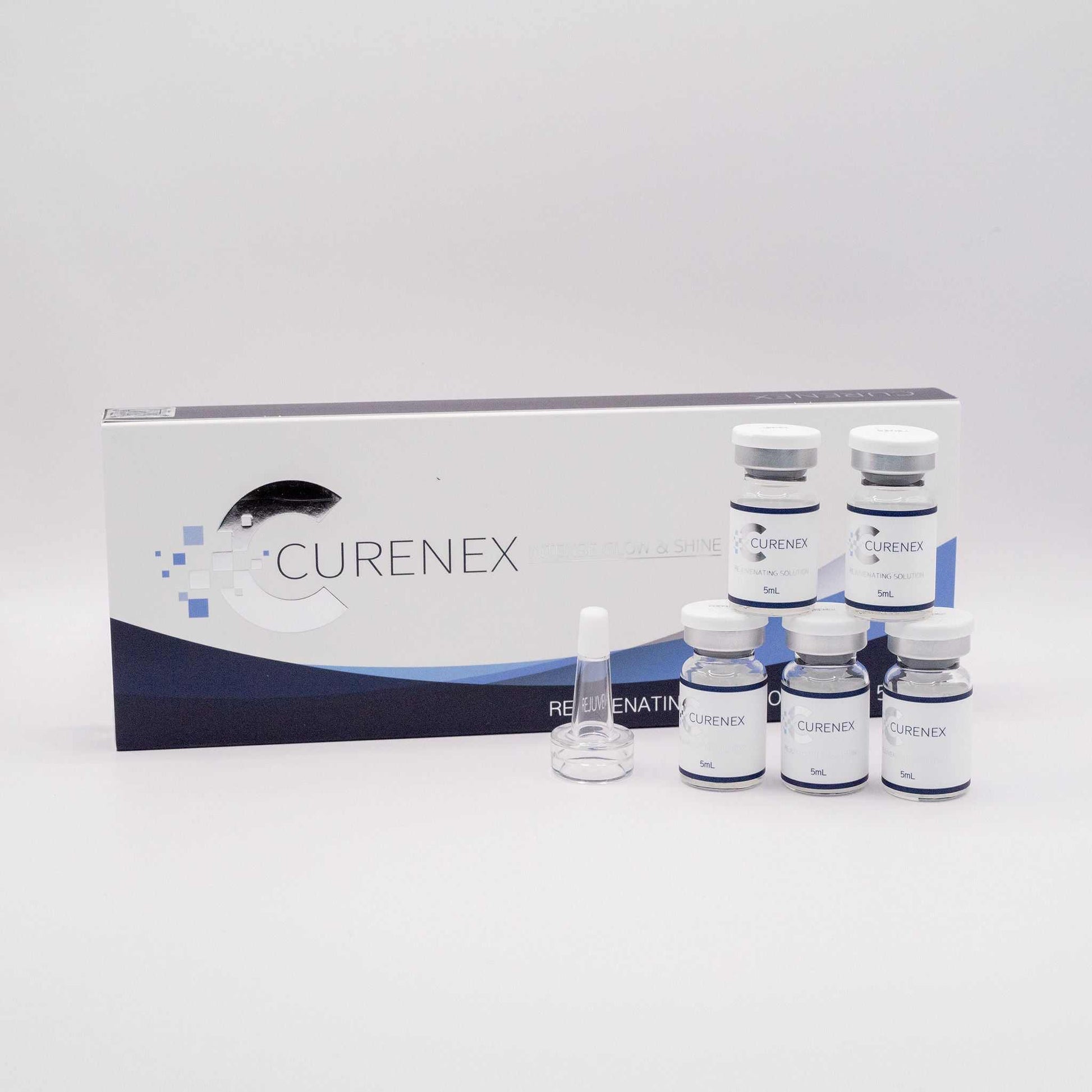 Curenex Salmon DNA PDRN Skin Booster vials and packaging for microneedling skin treatment