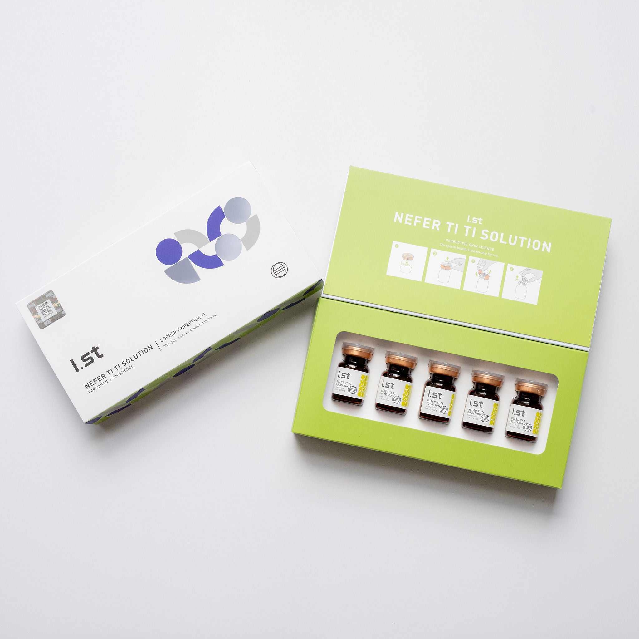 1.st NEFER TI TI Skinbooster Solution vial set for anti-aging and skin hydration treatment