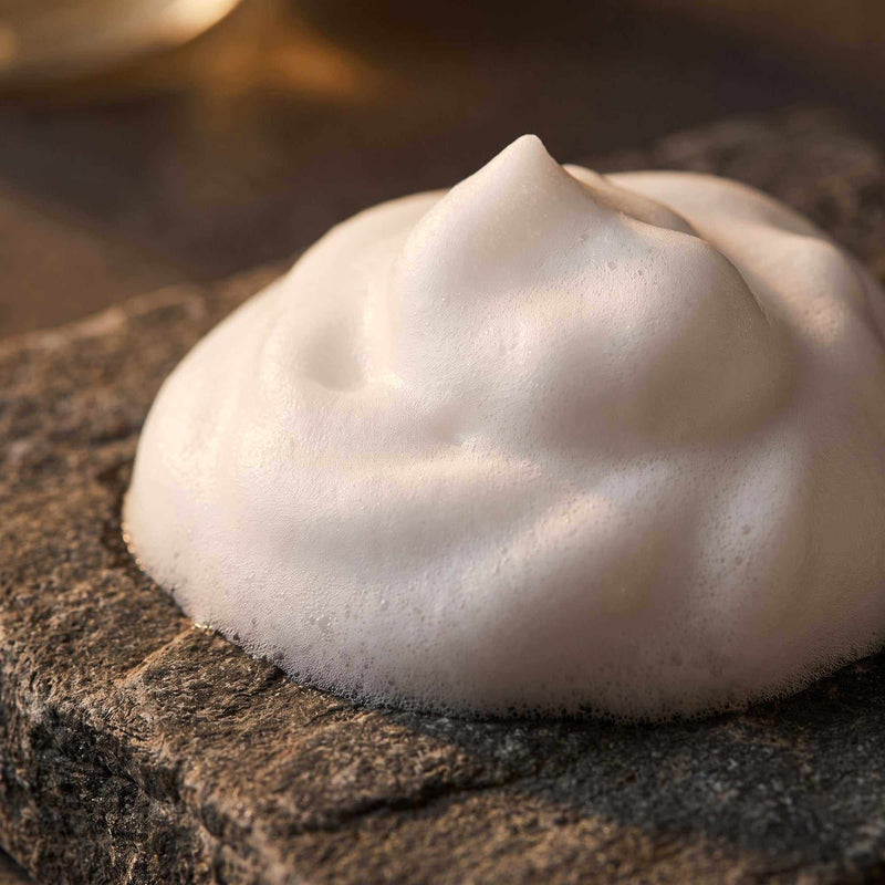 Step 1 Cleanse: a soft PDRN foam with rose flower extract, clean but never tight