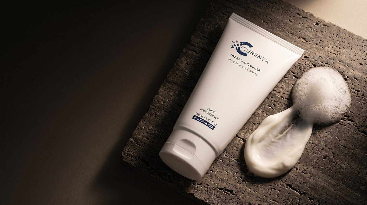 CureNex Hydrating Facial Cleanser 150ml bottle with salmon DNA