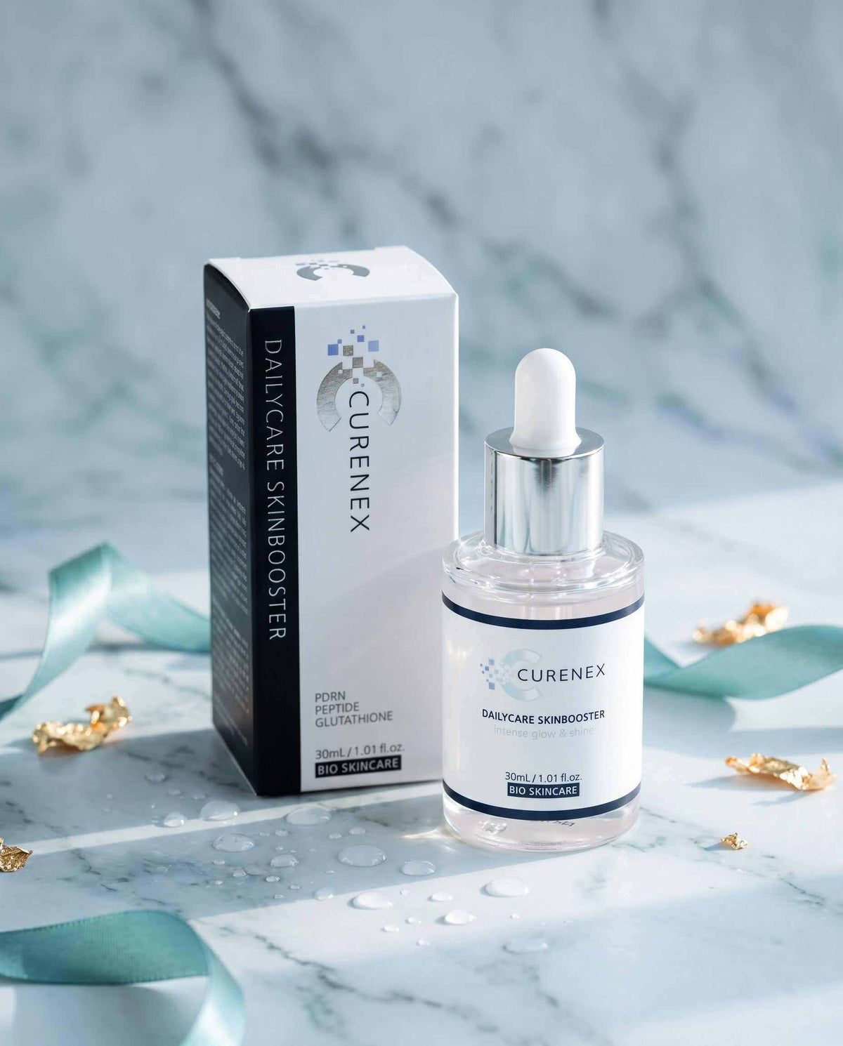 CureNex Salmon DNA 3-step skincare set with serum moisturizer and SPF50 sunscreen