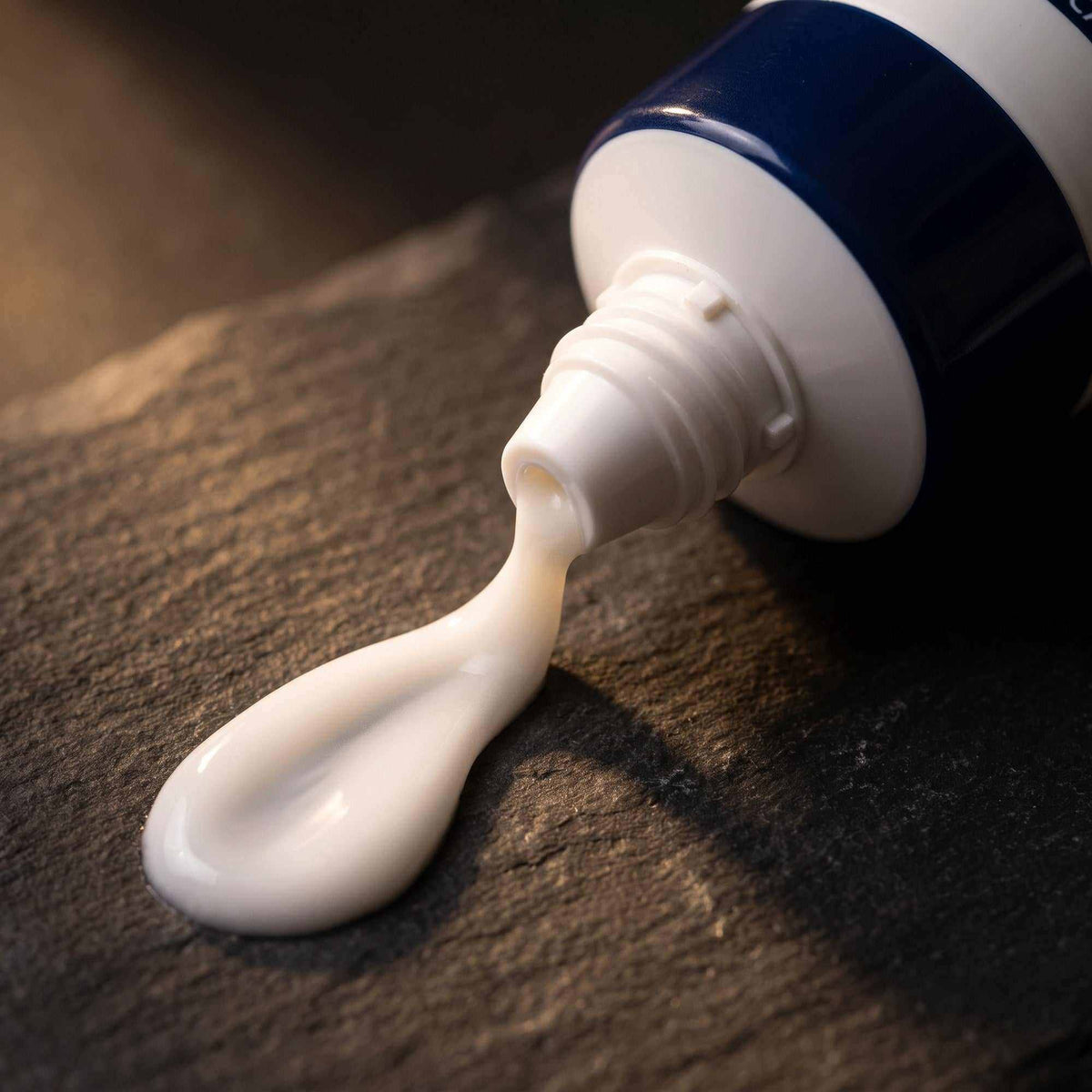 Sheer lotion texture of CureNex SPF50+ salmon DNA sunscreen, weightless sheer cream with SPF50+