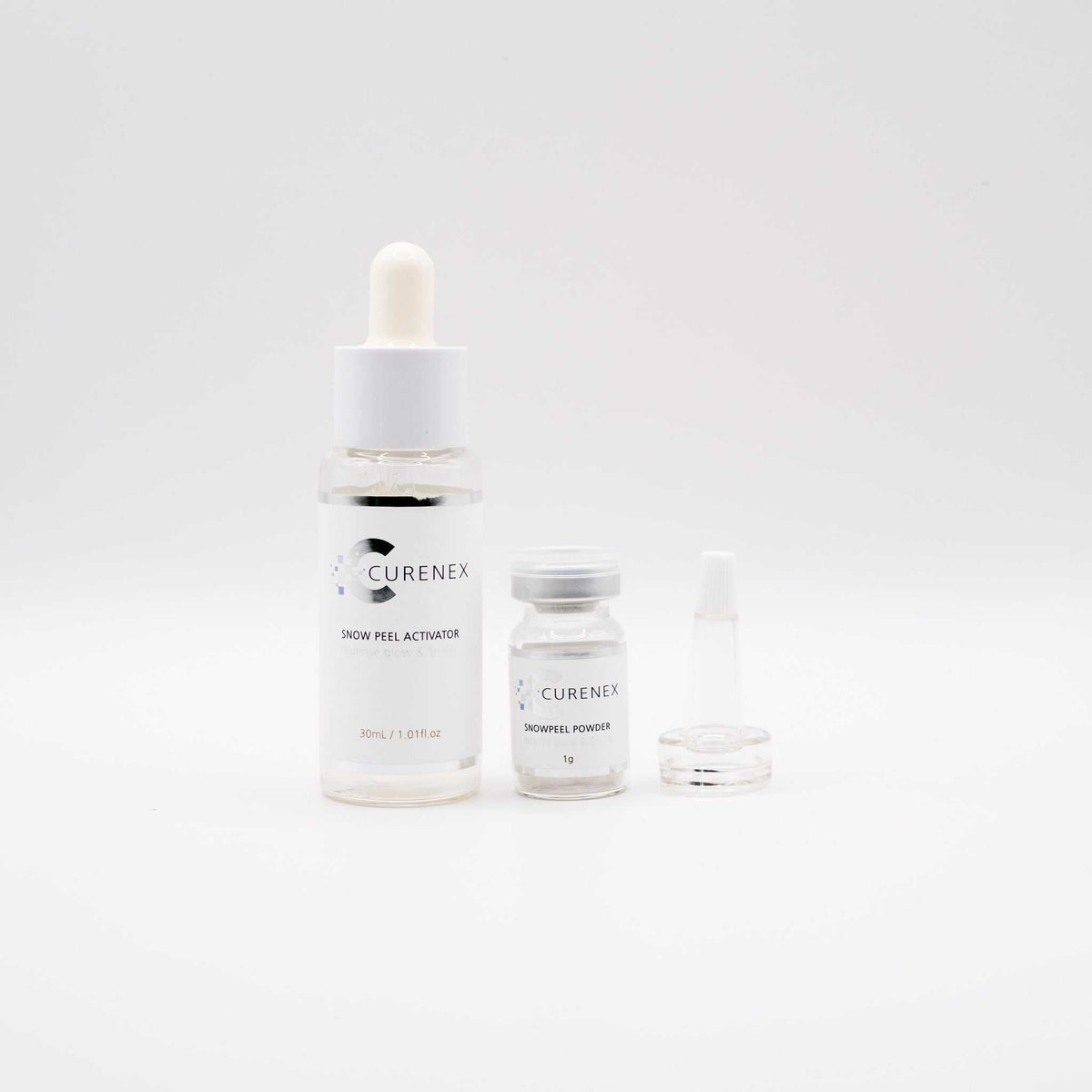 CureNex Snow Peel skincare product with salmon DNA and peptides