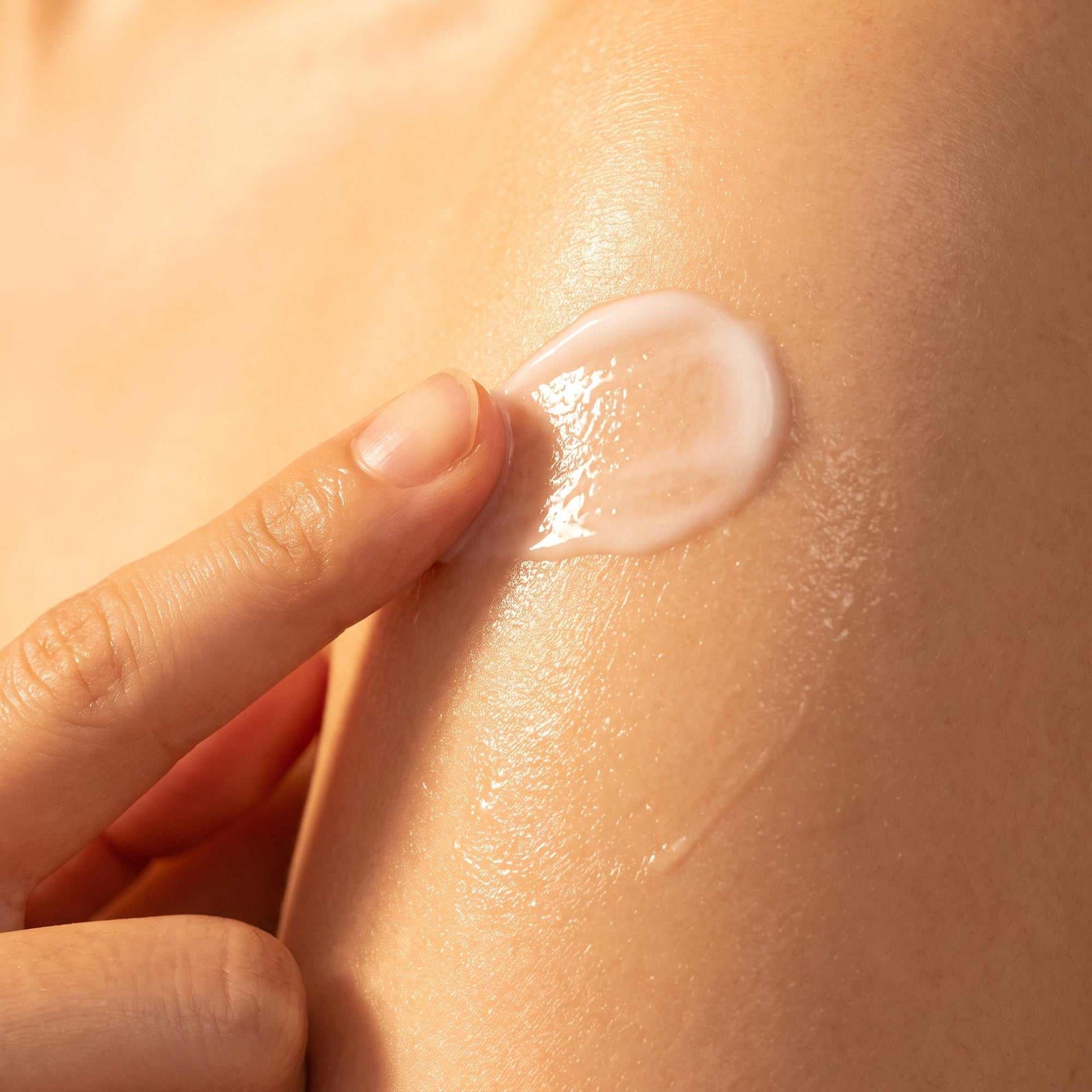 Curenex Sheer Sunscreen blended on skin showing its invisible hydrating finish