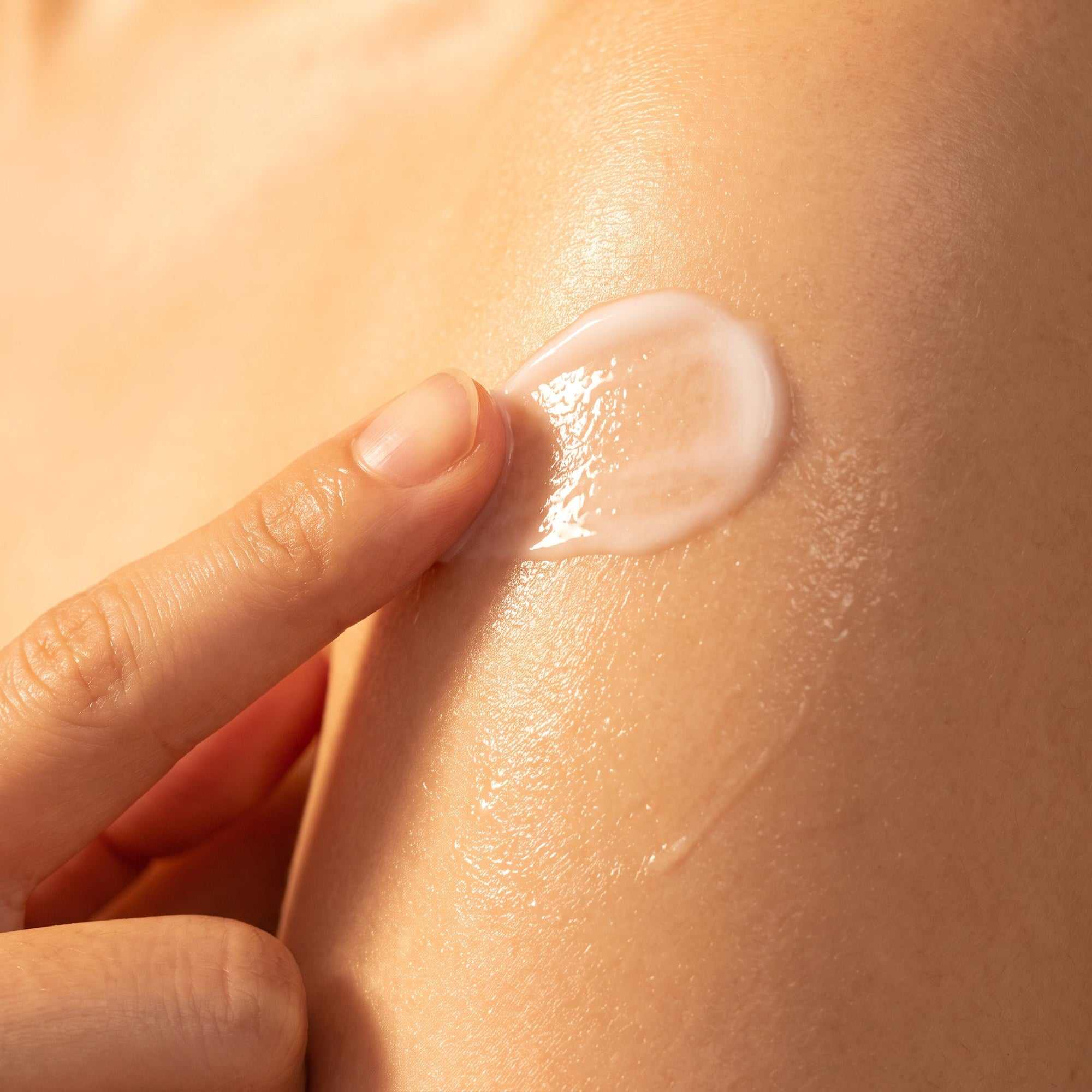 Curenex Sheer Sunscreen blended on skin showing its invisible hydrating finish