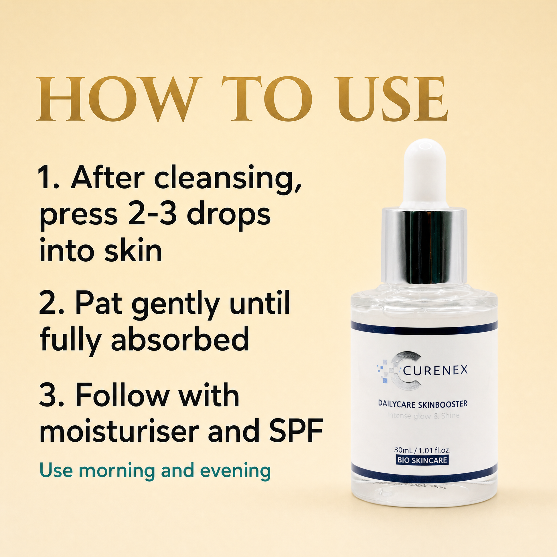 Curenex Salmon DNA Daily Serum bottle on white background for a Korean skin booster ritual