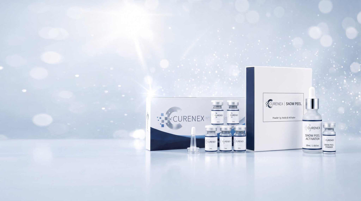 CureNex Skin Booster and Snow Peel, the Peptides Glow Set