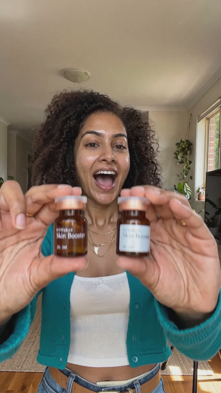 Customer applying the HP Cell VITARAN Salmon DNA Skin Booster in a UGC video