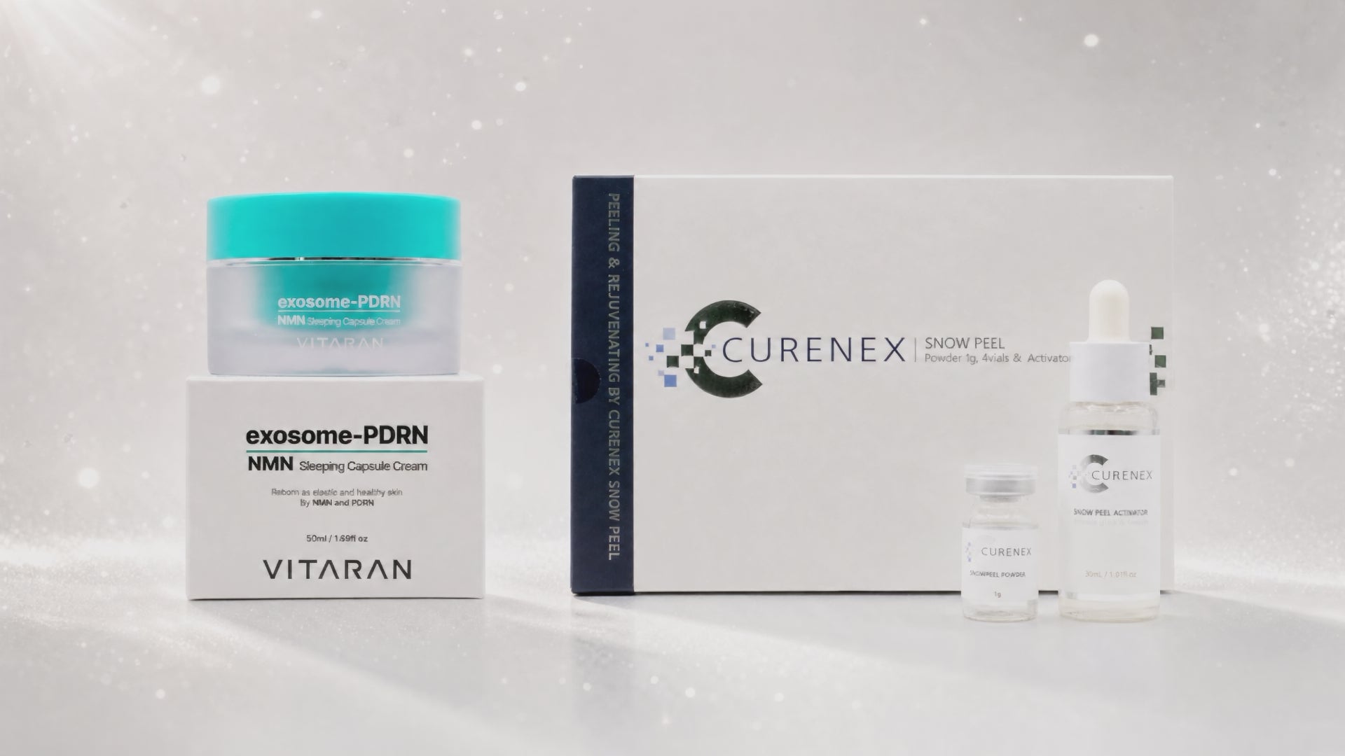 Load video: The Overnight Salmon DNA Spicule Snow Peel + Salmon DNA Capsule Cream