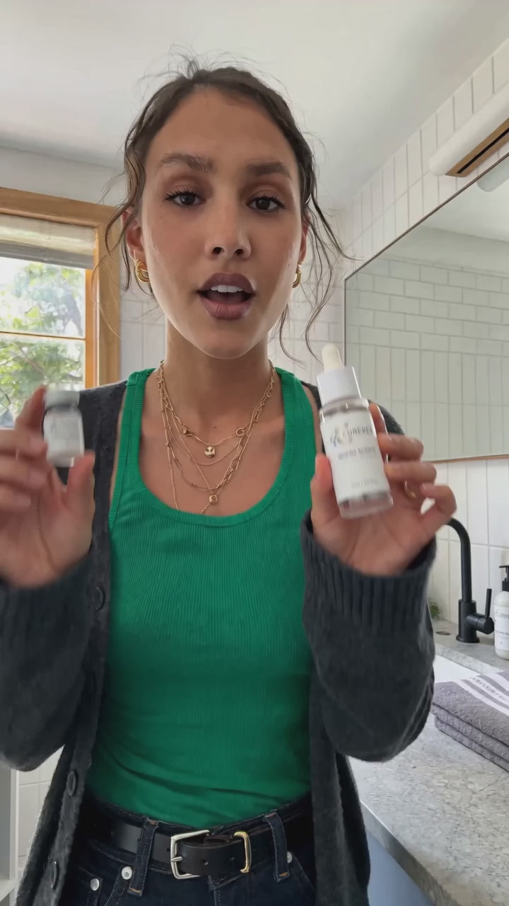 Glow Salmon DNA Curenex Snow Peel customer video massaging brightening peel onto skin