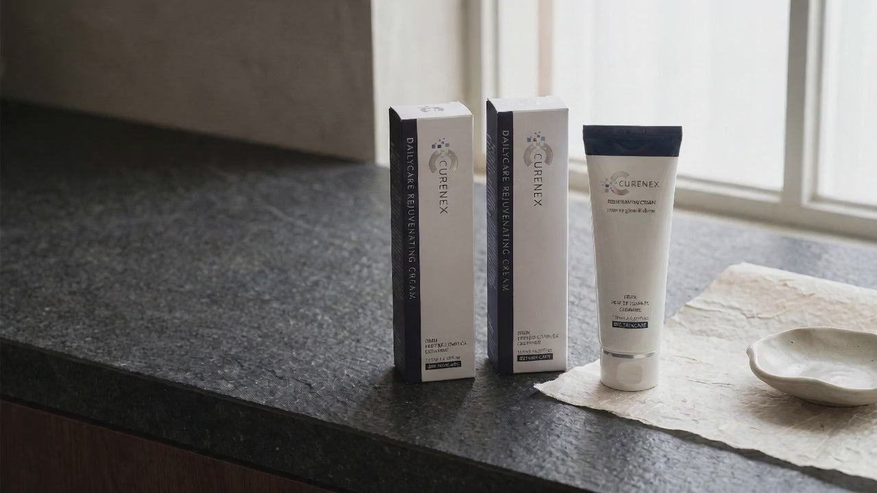 Load video: Curenex rejuvenating face cream origin video sharing the salmon DNA PDRN story