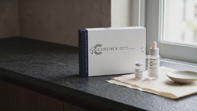 Glow Salmon DNA Curenex Snow Peel origin clip on its Korean formulation