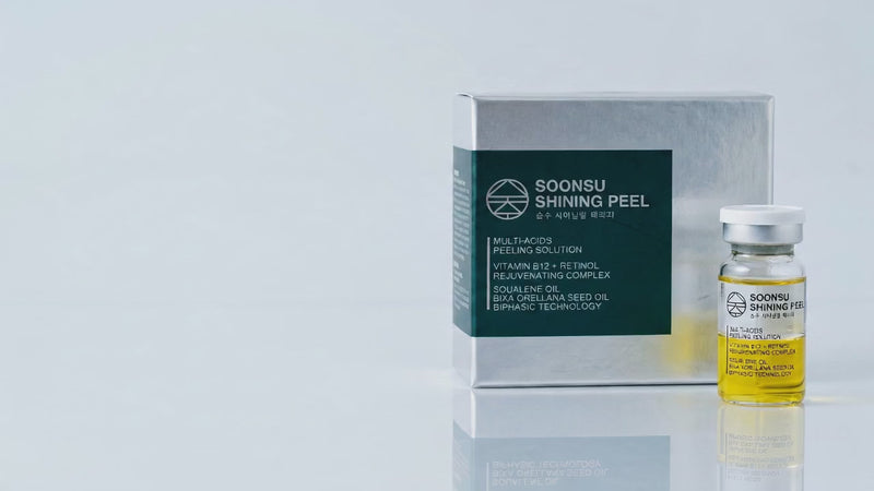 Soonsu Shining Peel hero video showcasing the 5 Pack retinol and TCA peel vials
