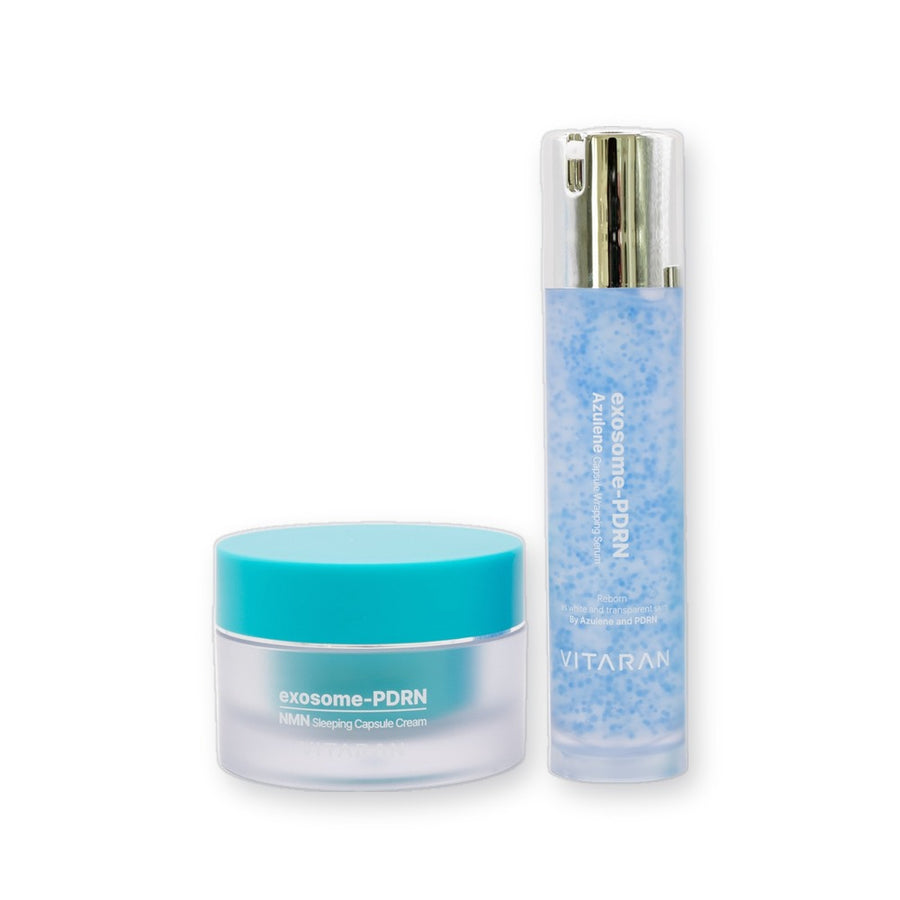 VITARAN Exosome & Salmon DNA Day & Night Duo Azulene Serum + Capsule Cream