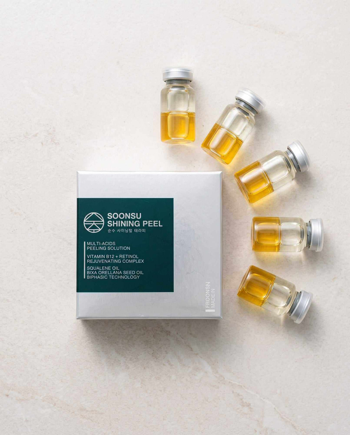 Soonsu Shining Peel five pack with retinol TCA peptides