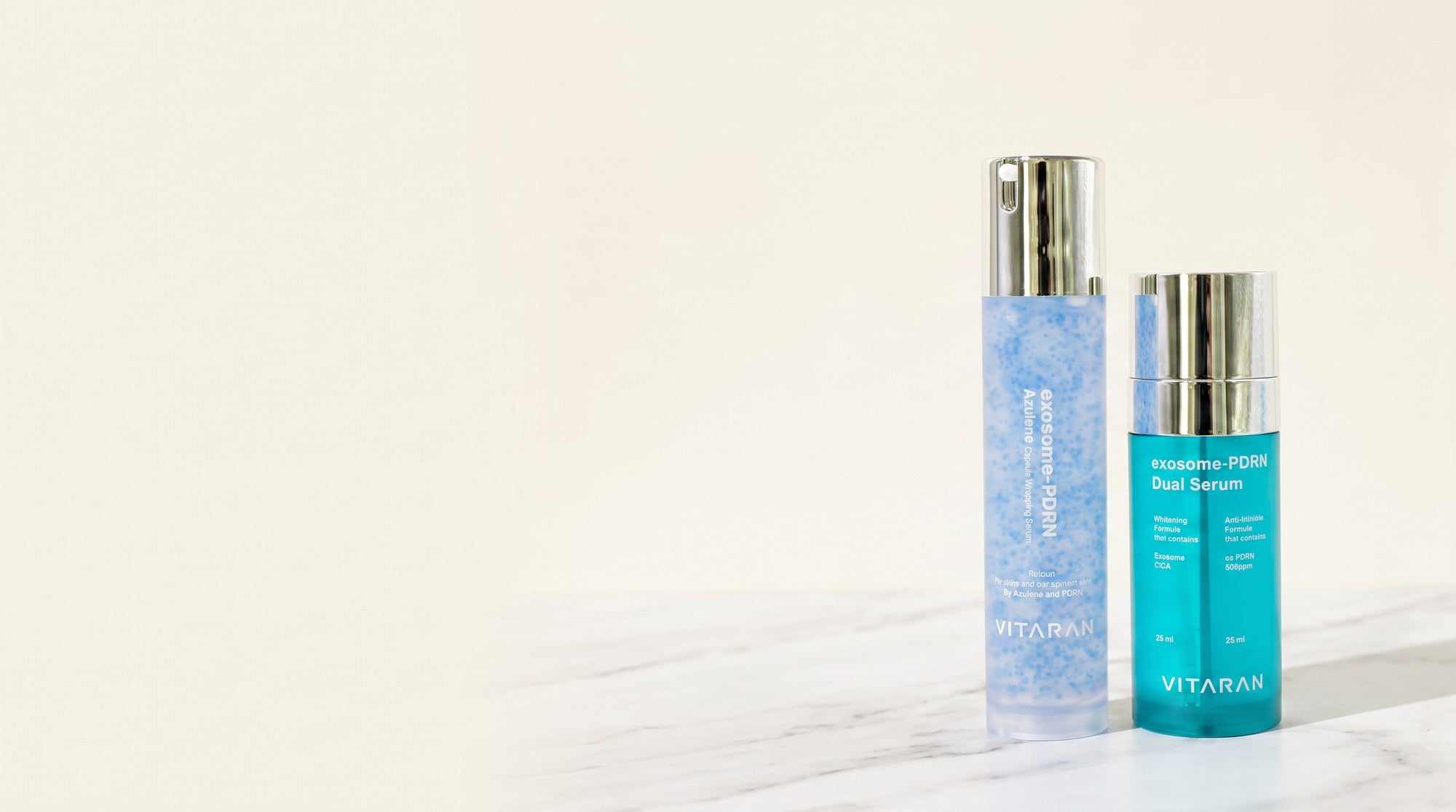 VITARAN Morning & Night Serum Duo with Azulene and PDRN Exosome for calmer, firmer skin